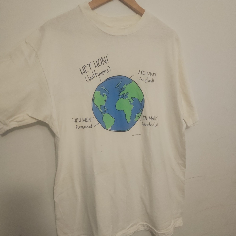 Vintage Bal 'Mer Hype Beefy Earth Single Stitch 1991 Graphic Men's Cotton USA XL